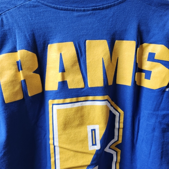 1985 NFL LA RAMS Vintage Bold Gold Royal Tshirt By SALEM - Picture 11 of 11